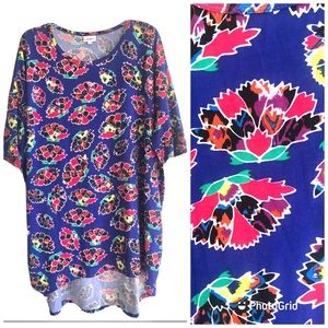 LuLaRoe IRMA Style Women's Multi Color Floral Design Top ~Size XXL NEW with Tag